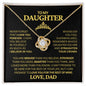 Gift for Daughter "Straighten Your Crown" Love Knot Necklace from Dad