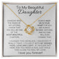 Gift for Daughter "Most Beautiful Chapter" Love Knot Necklace