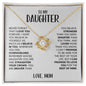 Gift for Daughter "Promise To Love You" Love Knot Necklace from Mom