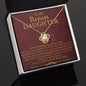 Gift for Daughter "Bad Ass Daughter" Love Knot Necklace