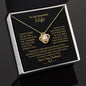 Gift for Wife "I Can't Live Without You" Love Knot Necklace