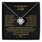 Gift for Wife "I Can't Live Without You" Love Knot Necklace