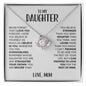 Gift for Daughter "Promise To Love You" Love Knot Necklace from Mom