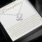 Gift for Daughter "Braver Than You Believe" Love Knot Necklace