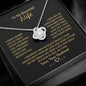 Gift for Wife "I Can't Live Without You" Love Knot Necklace