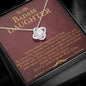Gift for Daughter "Bad Ass Daughter" Love Knot Necklace
