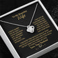 Gift for Wife "I Can't Live Without You" Love Knot Necklace