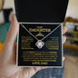 Gift for Daughter "Straighten Your Crown" Love Knot Necklace from Dad