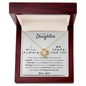 Gift for Daughter "I Will Always Be There For You" Love Knot Necklace From Dad