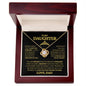 Gift for Daughter "Straighten Your Crown" Love Knot Necklace from Dad