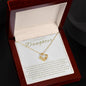 Gift for Daughter "Braver Than You Believe" Love Knot Necklace