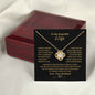 Gift for Wife "I Can't Live Without You" Love Knot Necklace