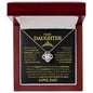 Gift for Daughter "Straighten Your Crown" Love Knot Necklace from Dad