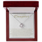 Gift for Daughter "Braver Than You Believe" Love Knot Necklace