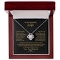 Gift for Wife "I Can't Live Without You" Love Knot Necklace