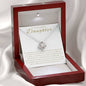 Gift for Daughter "Braver Than You Believe" Love Knot Necklace