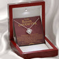 Gift for Daughter "Bad Ass Daughter" Love Knot Necklace