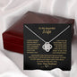 Gift for Wife "I Can't Live Without You" Love Knot Necklace