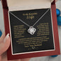 Gift for Wife "I Can't Live Without You" Love Knot Necklace